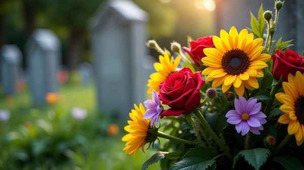Choisir des fleurs artificielles pour cimetière résistantes aux intempéries